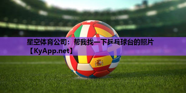 星空体育公司：帮我找一下乒乓球台的照片